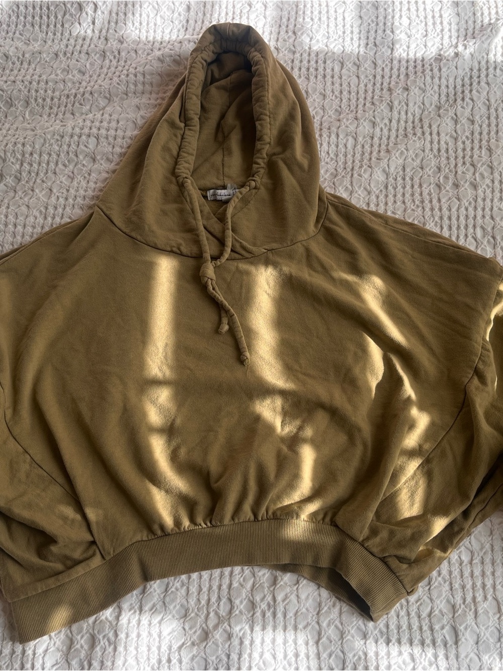 Young Fabulous & Broke Olive Green Cropped Hoodie - Picture 2 of 8